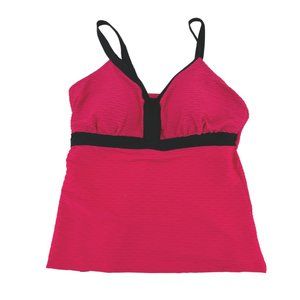 Christina Swimwear | Tankini Top | Pink & Black | Size 18